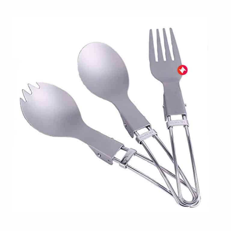 Foldable Stainless Steel Spoon Fork Spork Set