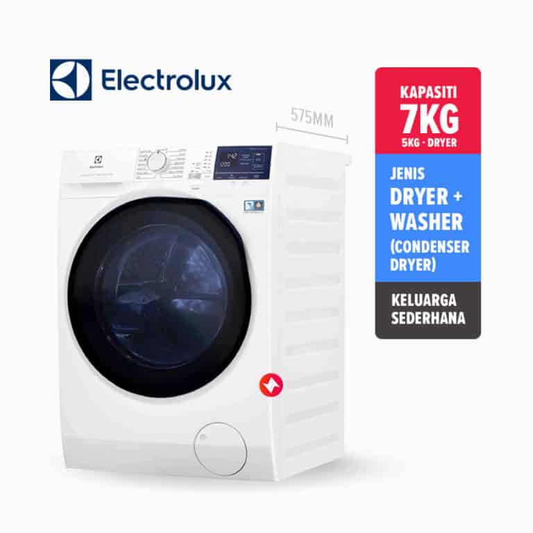 Mesin Pengering Baju Combo Electrolux Washer Dryer 7kg EWW1042 - 2