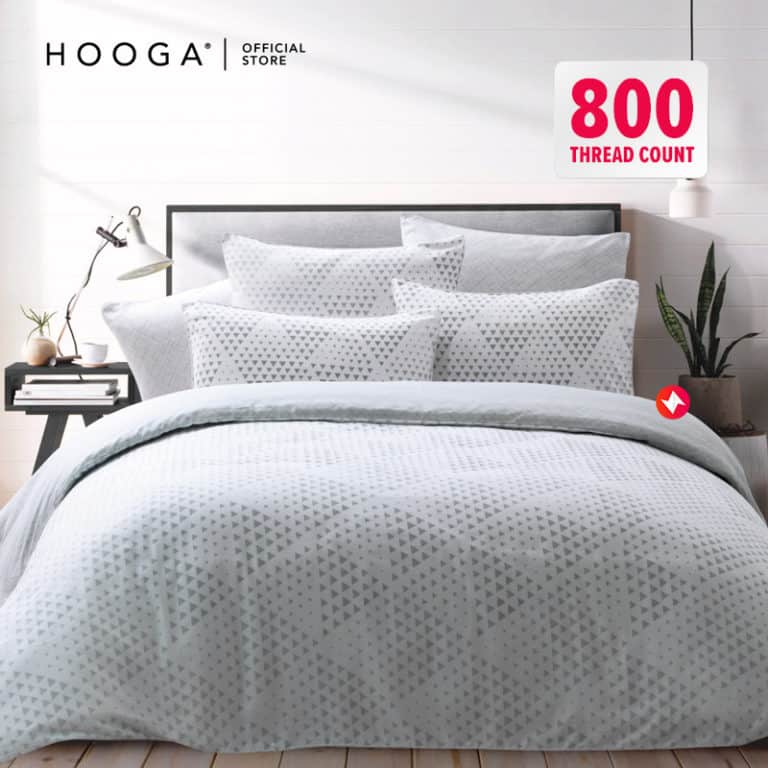 HOOGA Smith Charlee Quilt Cover Fitted Sheet Set 800TC