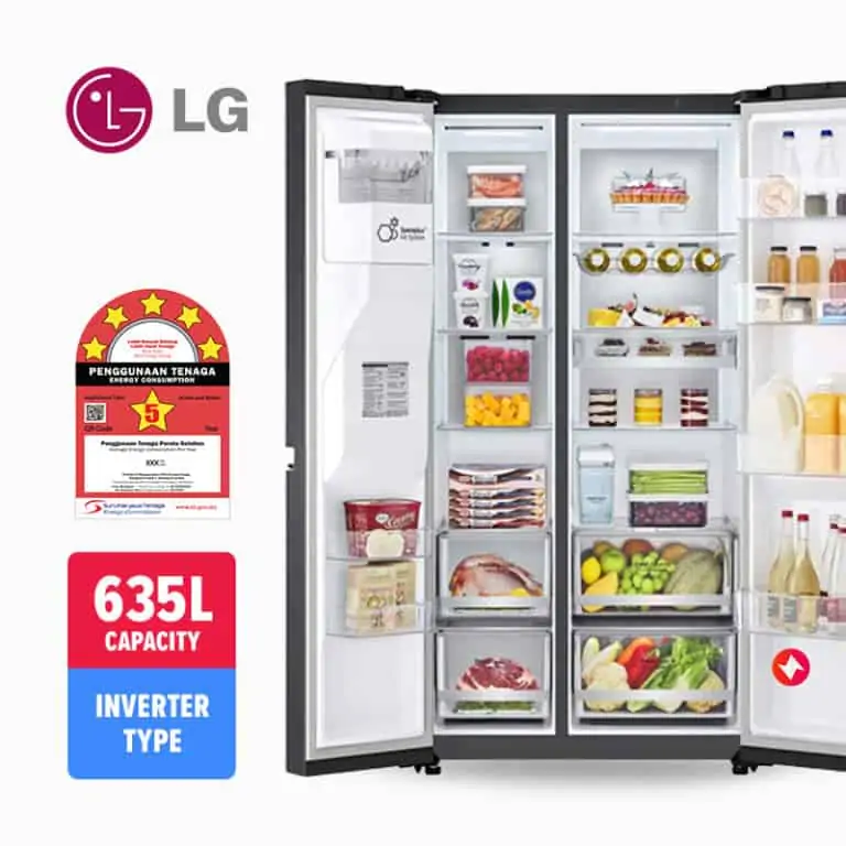 LG Net GC-L257CQEL Side-by-Side Refrigerator with UVnano® Water Dispenser (635L)-2