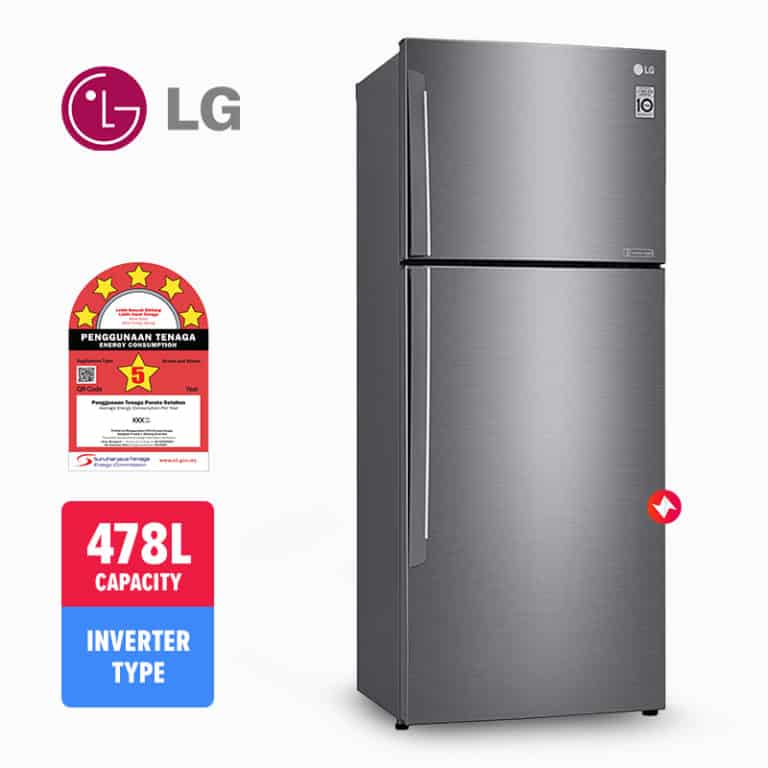 LG Platinum Silver Top Freezer GN-C602HLCC (478L)
