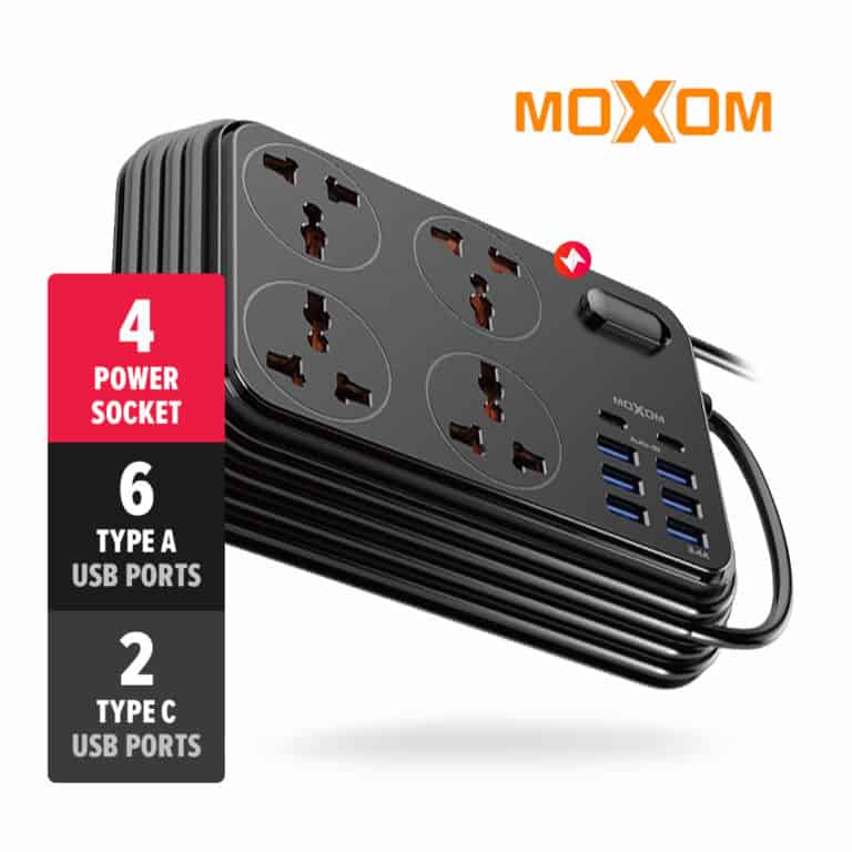 Moxom MX-ST06 2-Meter Wall Extension Plug Cord