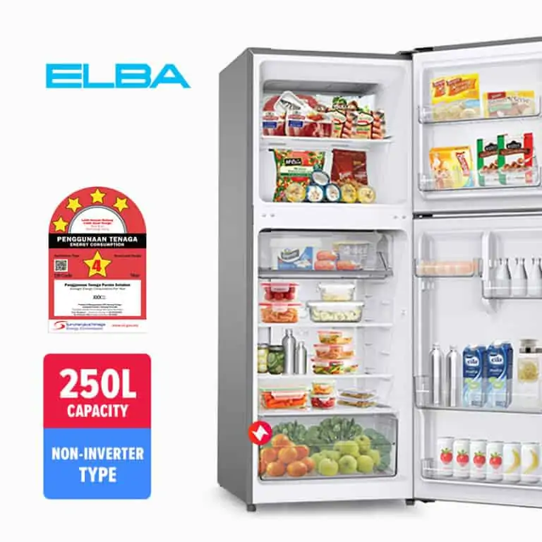 Elba 2-Door Refrigerator ER-G2521-SV (250L)-2