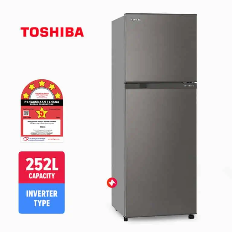 Toshiba 2-Door Inverter Fridge GR-A28MS (DS) (252L)