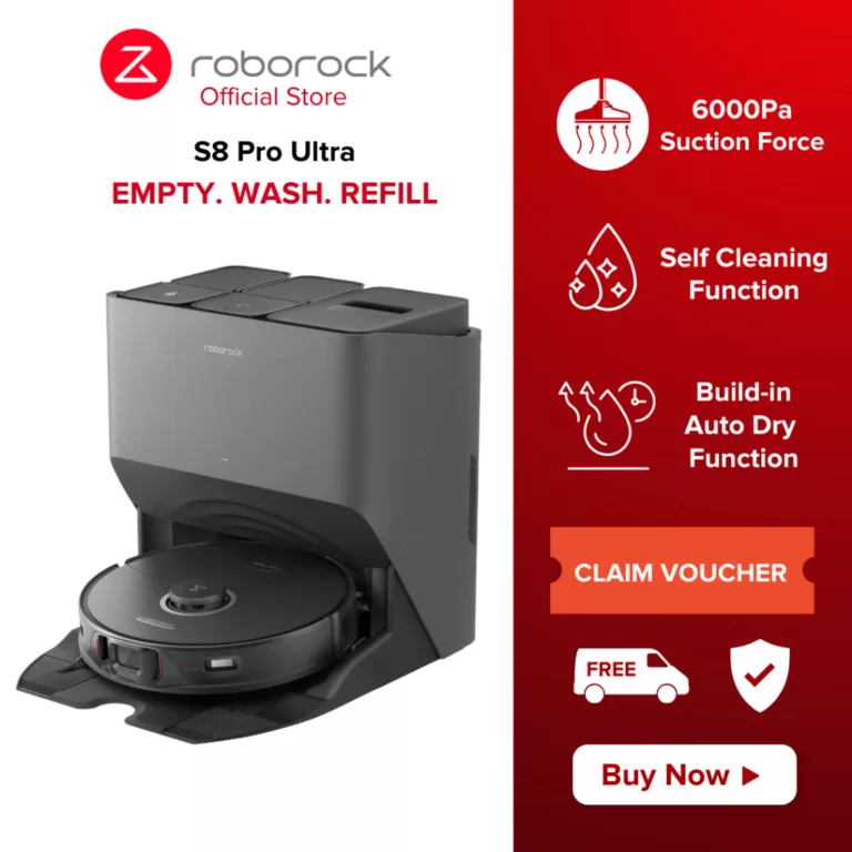 Roborock S8 Pro Ultra Black Robot Vacuum