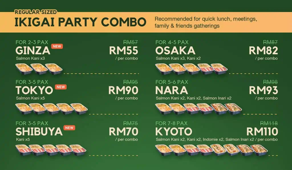 Halal Japanese Mentai Rice - Ikigai KL - Party Combo Menu