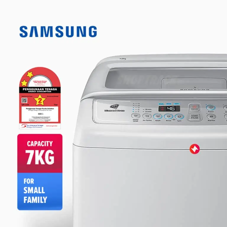 Mesin Basuh Samsung Fully Auto Washing Machine SAM-WA70H4000SG (7kg)