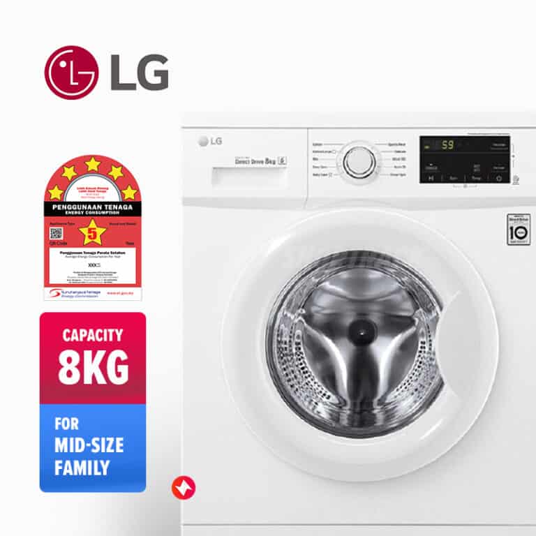 LG Front Load Inverter Washer WD-MD8000WM (8kg)-2