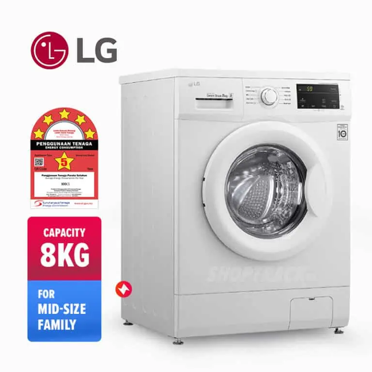 LG Front Load Inverter Washer WD-MD8000WM (8kg)