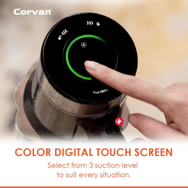 Corvan Cordless Vacuum Mop K18 Pro - Digital Touch Screen Display