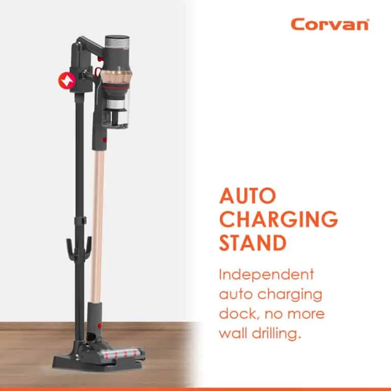 Corvan Cordless Vacuum Mop K18 Pro - Auto Charging Stand