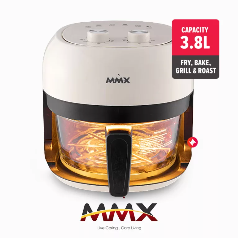 MMX Sirocco G38 Borosilicate Glass Air Fryer (3.8L)