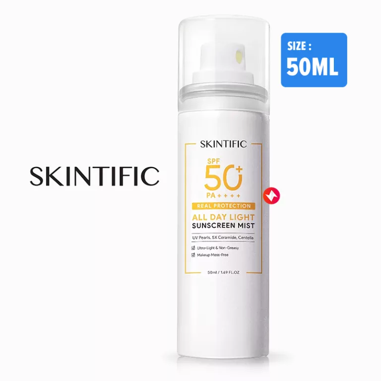 Skintific All Day Light Sunscreen Mist SPF50 PA++++ (50ml)