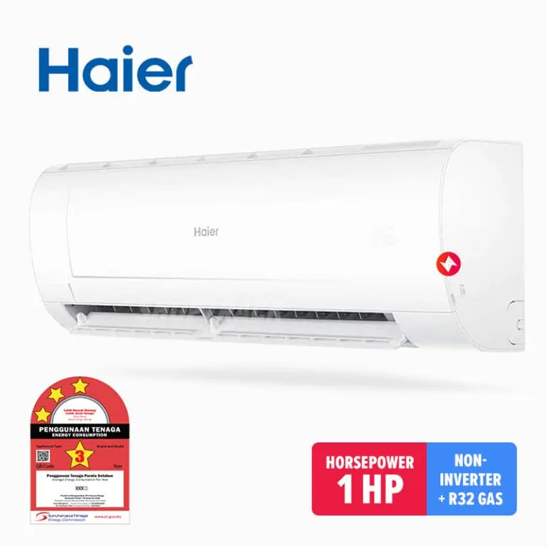 Haier Turbo Cool Non-Inverter Air Conditioner with Nano Ionizer HSU-10LPB21 (1.0HP)