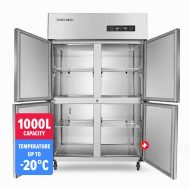 4 Door Upright Stainless Steel Freezer & Chiller (1000L)